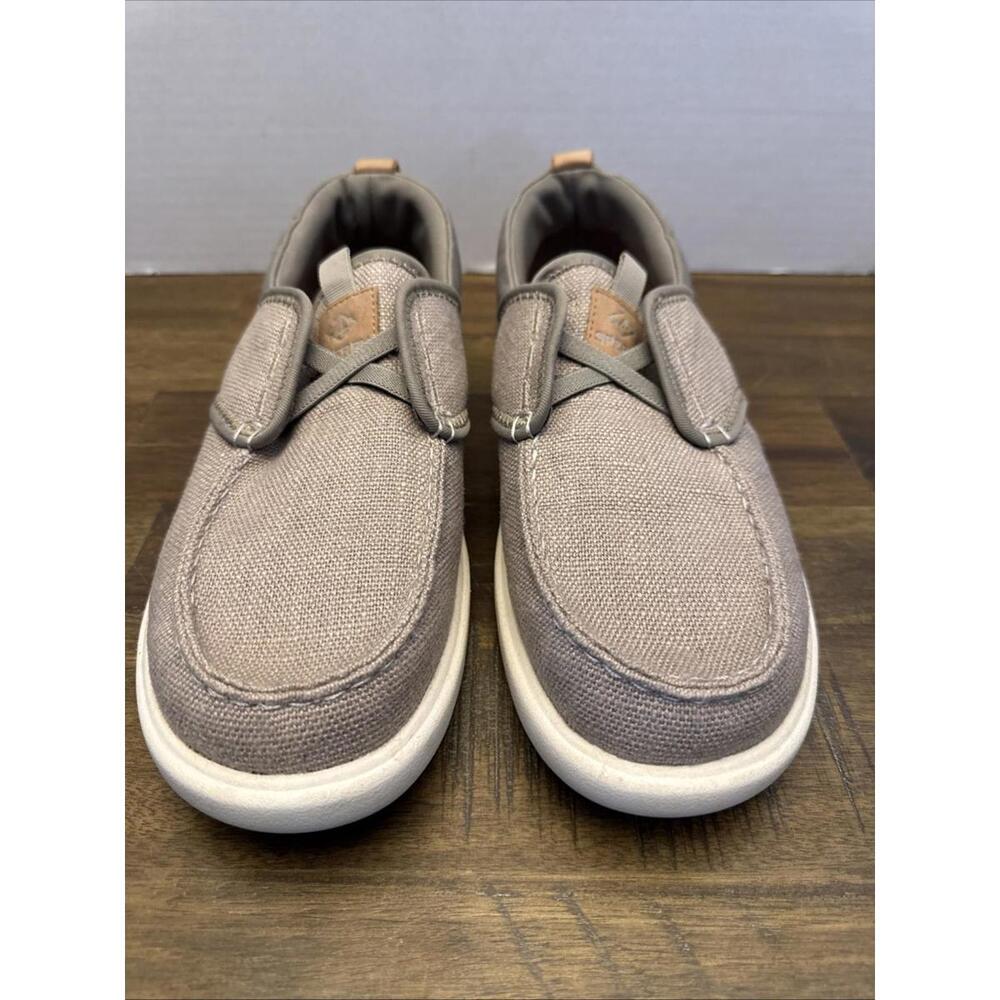 Men’s Beige Sperry Captains Mic Boat Canvas Beige Shoes Size 8